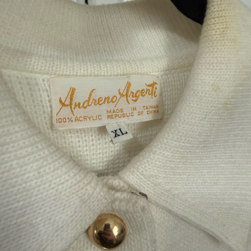Vintage Golf Motif Button Up Cardigan by Andreno Angenti (Size XL) - Picture 6 of 8